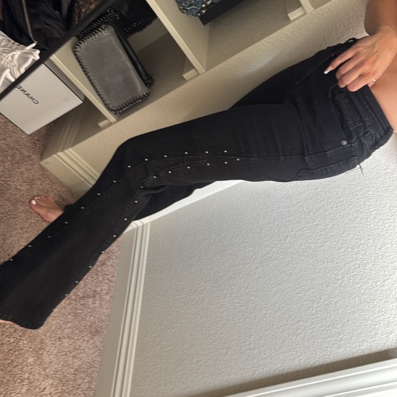BP brand black jeans with studs preowned size 26 - Picture 2 of 12